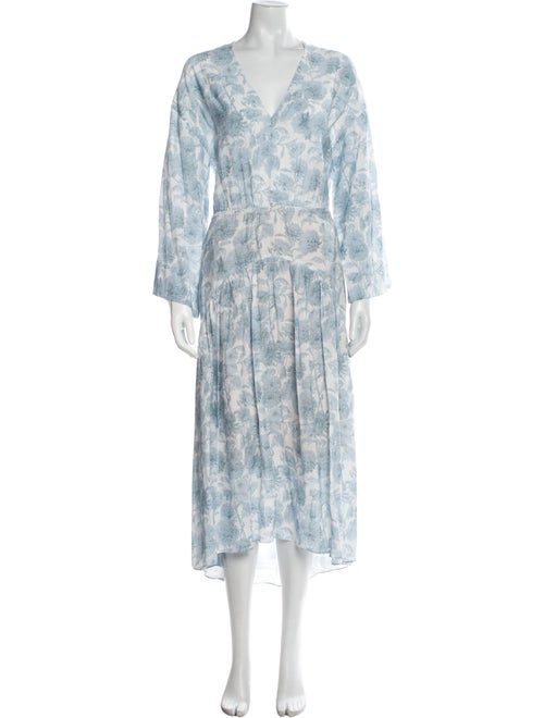 Vince Floral Print Long Dress
