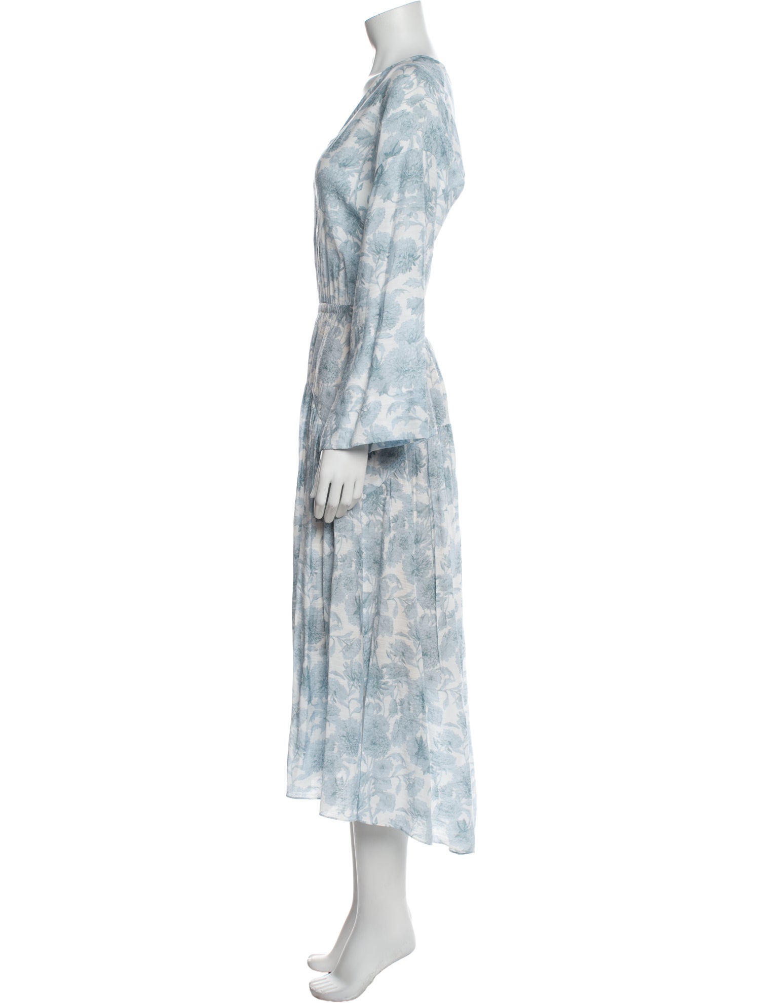 Vince Floral Print Long Dress