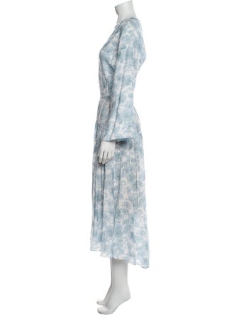 Vince Floral Print Long Dress