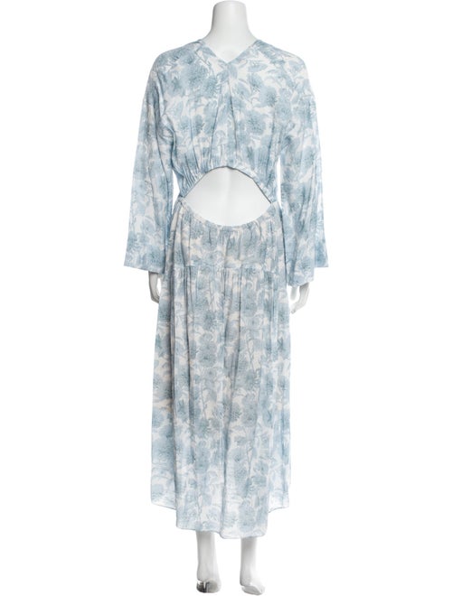 Vince Floral Print Long Dress