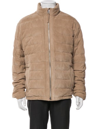 Vince Goat Leather Puffer Coat