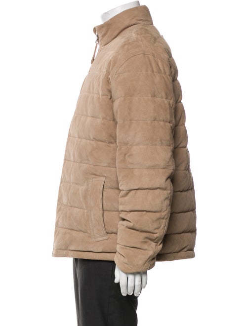 Vince Goat Leather Puffer Coat