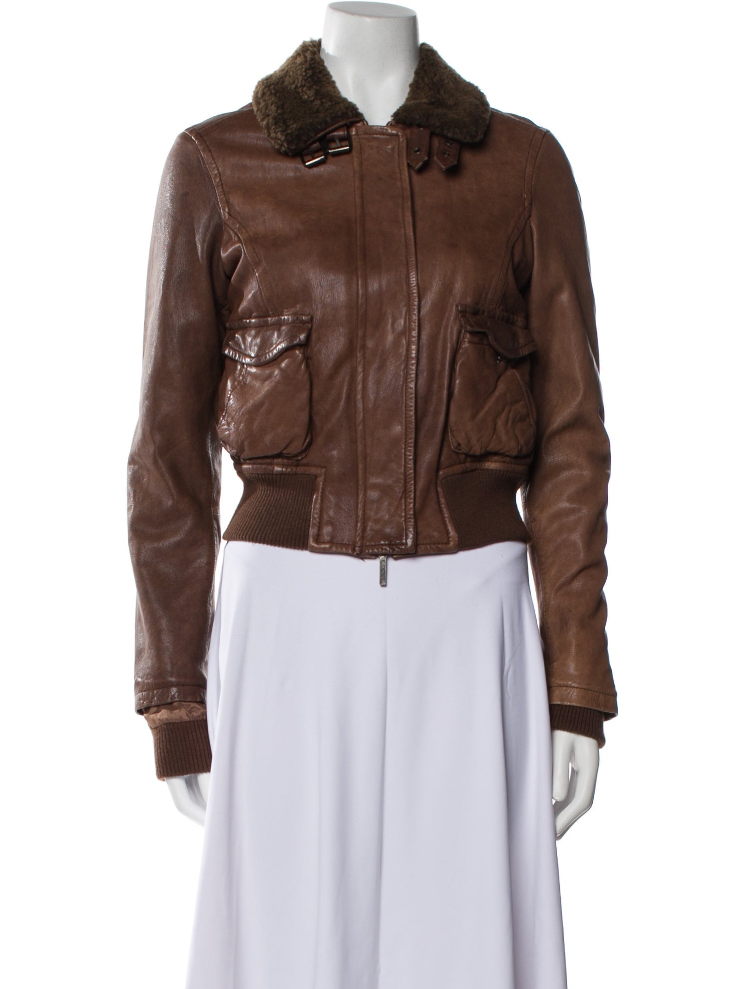 Vince Leather Fur Jacket