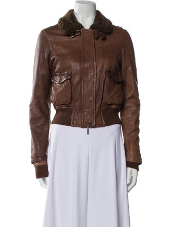 Vince Leather Fur Jacket