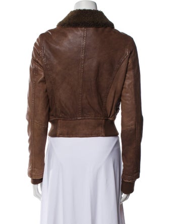 Vince Leather Fur Jacket