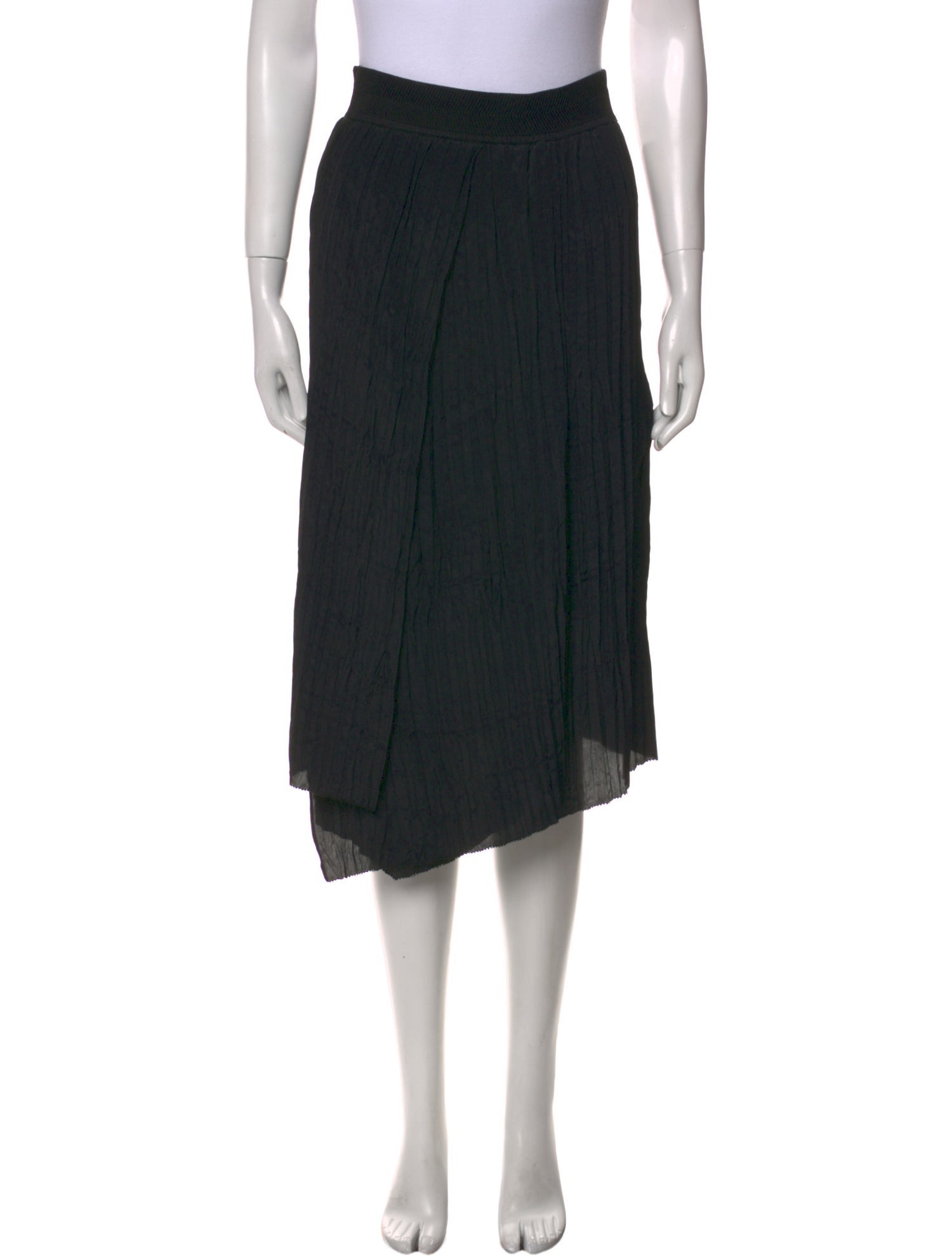 Vince Pleated Accents Midi Length Skirt