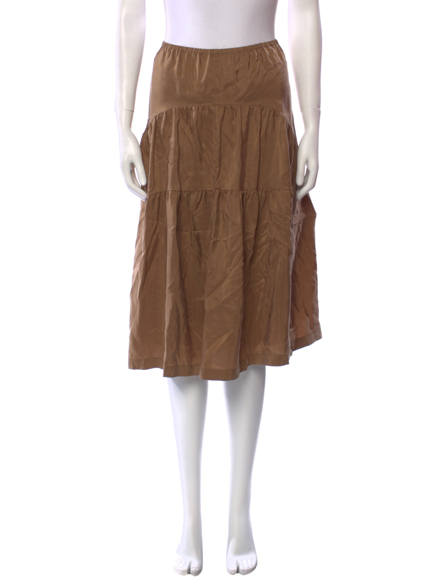 Vince Silk Knee-Length Skirt