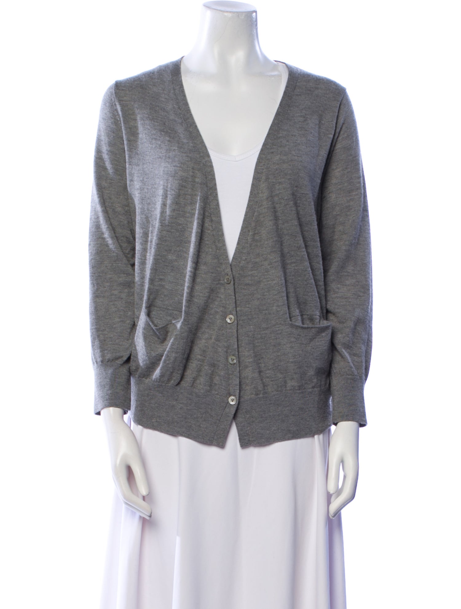 Vince Cashmere Plunge Neckline Sweater