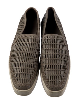 Vince Leather Braided Accents Loafers