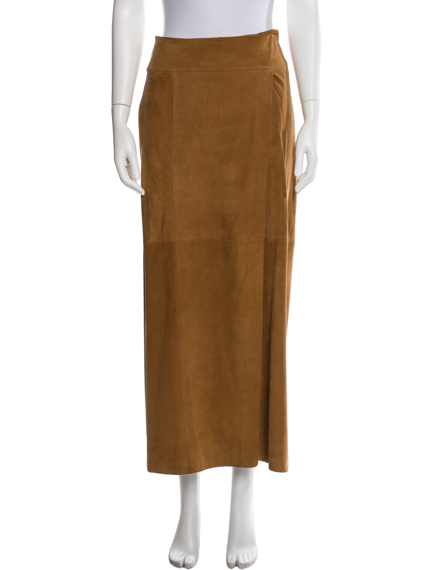 Vince Leather Midi Length Skirt