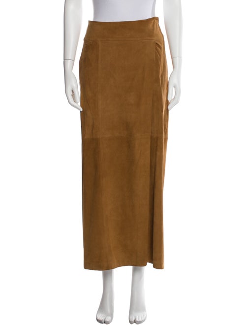 Vince Leather Midi Length Skirt