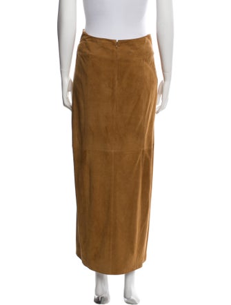 Vince Leather Midi Length Skirt