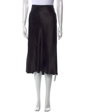 Vince Pleated Accents Midi Length Skirt