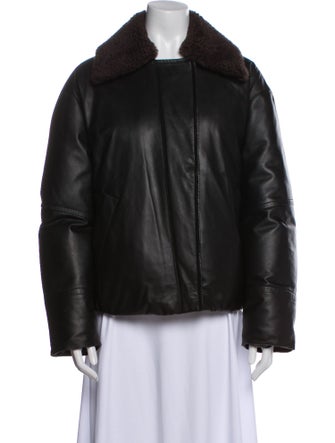 Vince Leather Down Jacket