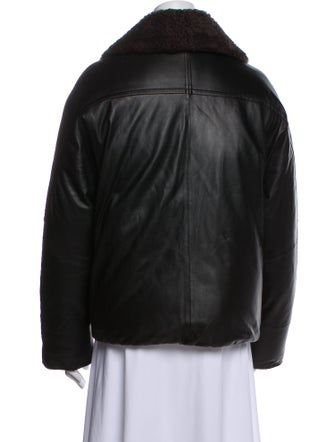 Vince Leather Down Jacket