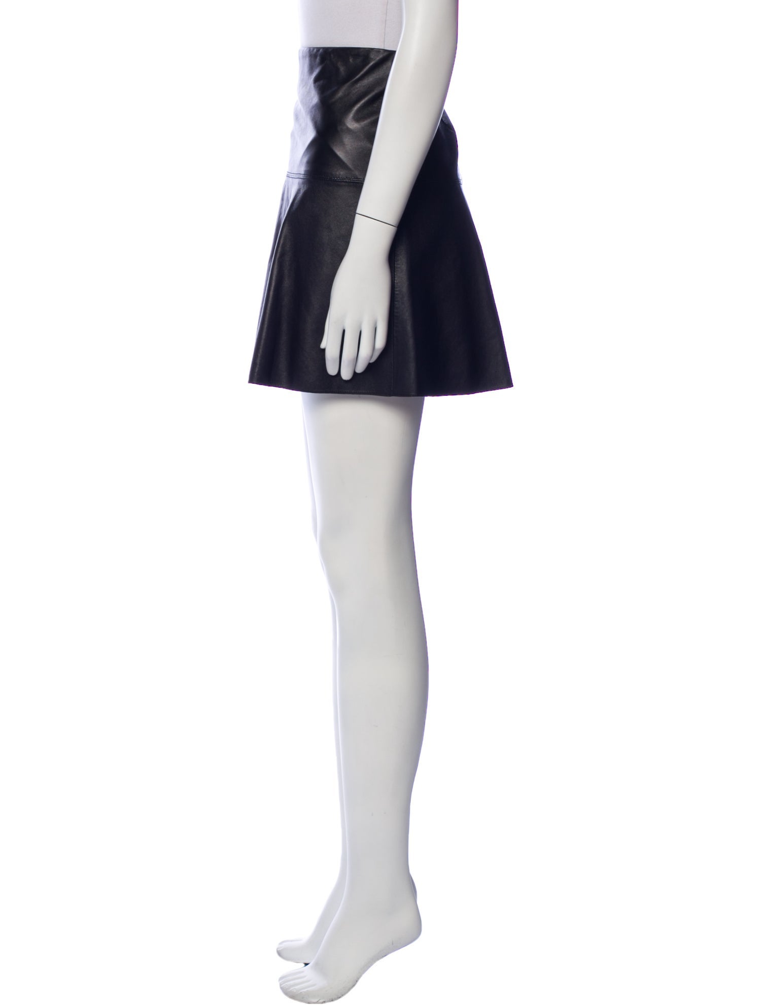 Vince Lamb Leather Mini Skirt