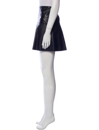 Vince Lamb Leather Mini Skirt