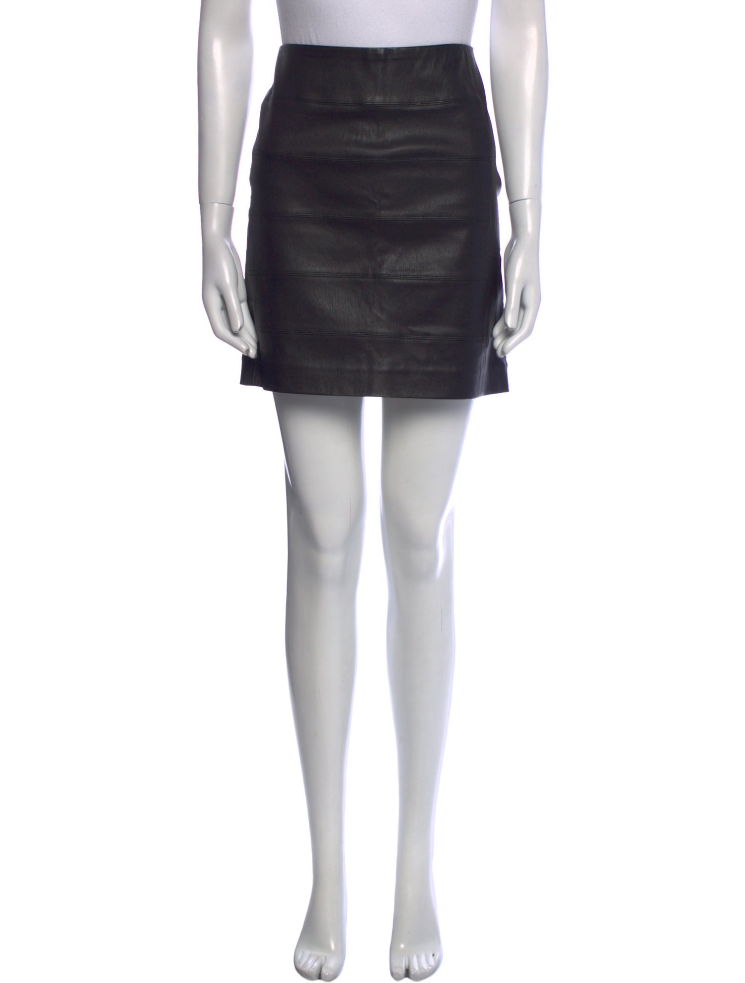 Vince Leather Mini Skirt