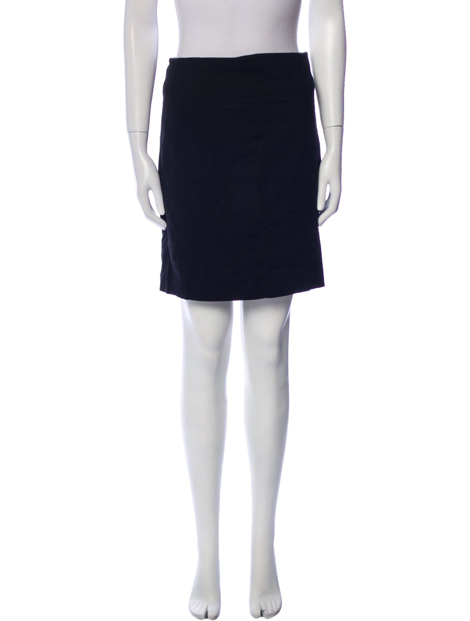 Vince Leather Trim Embellishment Mini Skirt