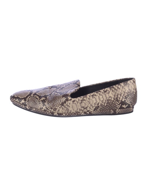 Vince Leather Animal Print Loafers