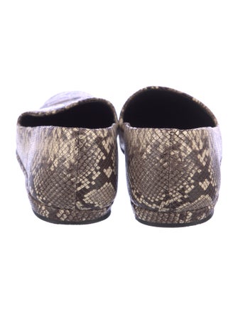 Vince Leather Animal Print Loafers