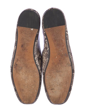 Vince Leather Animal Print Loafers