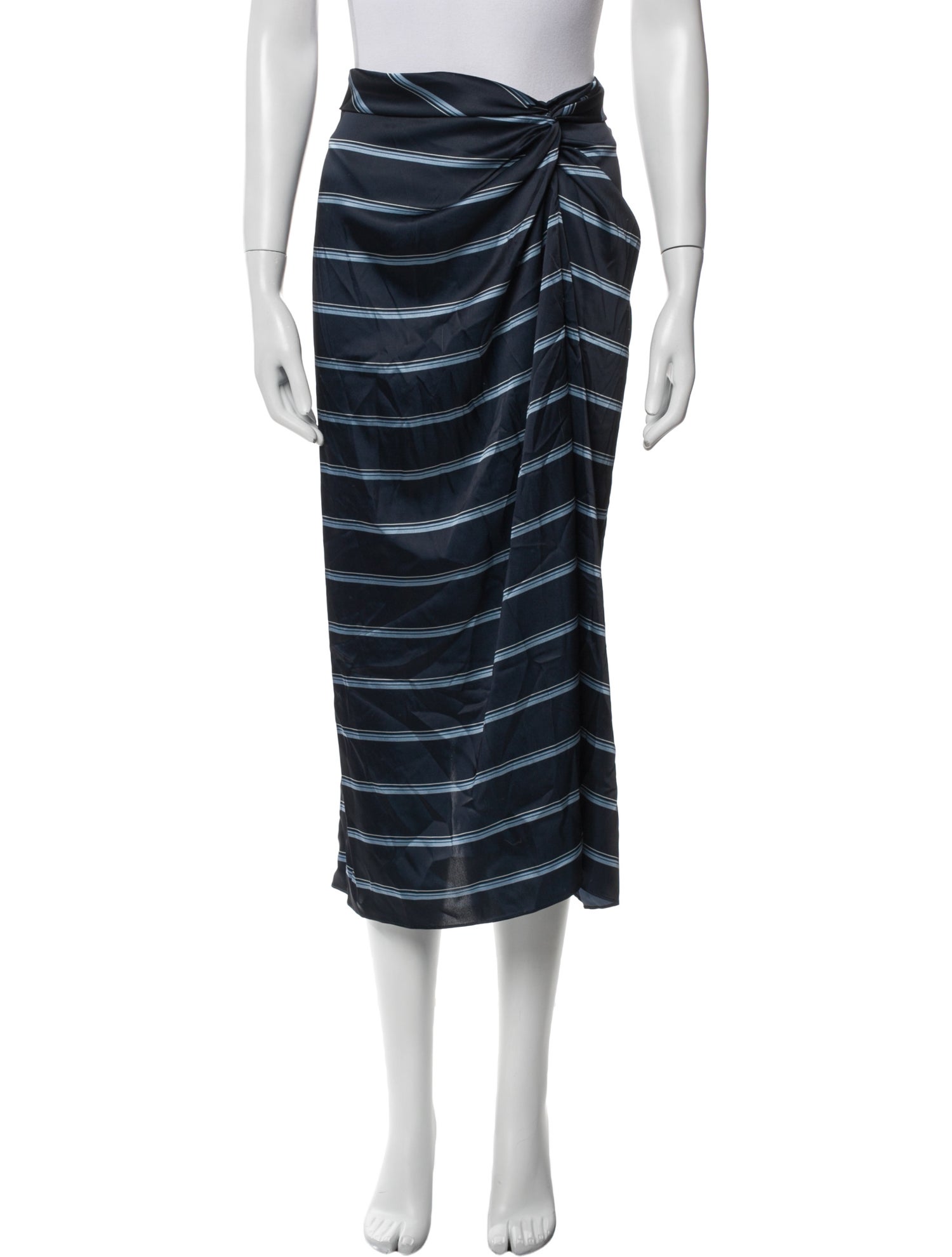 Vince Striped Midi Length Skirt