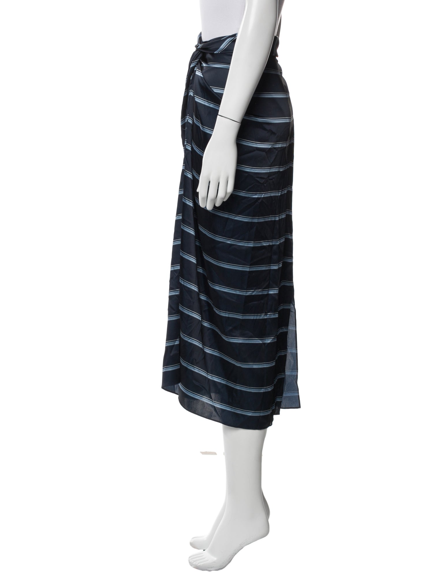 Vince Striped Midi Length Skirt
