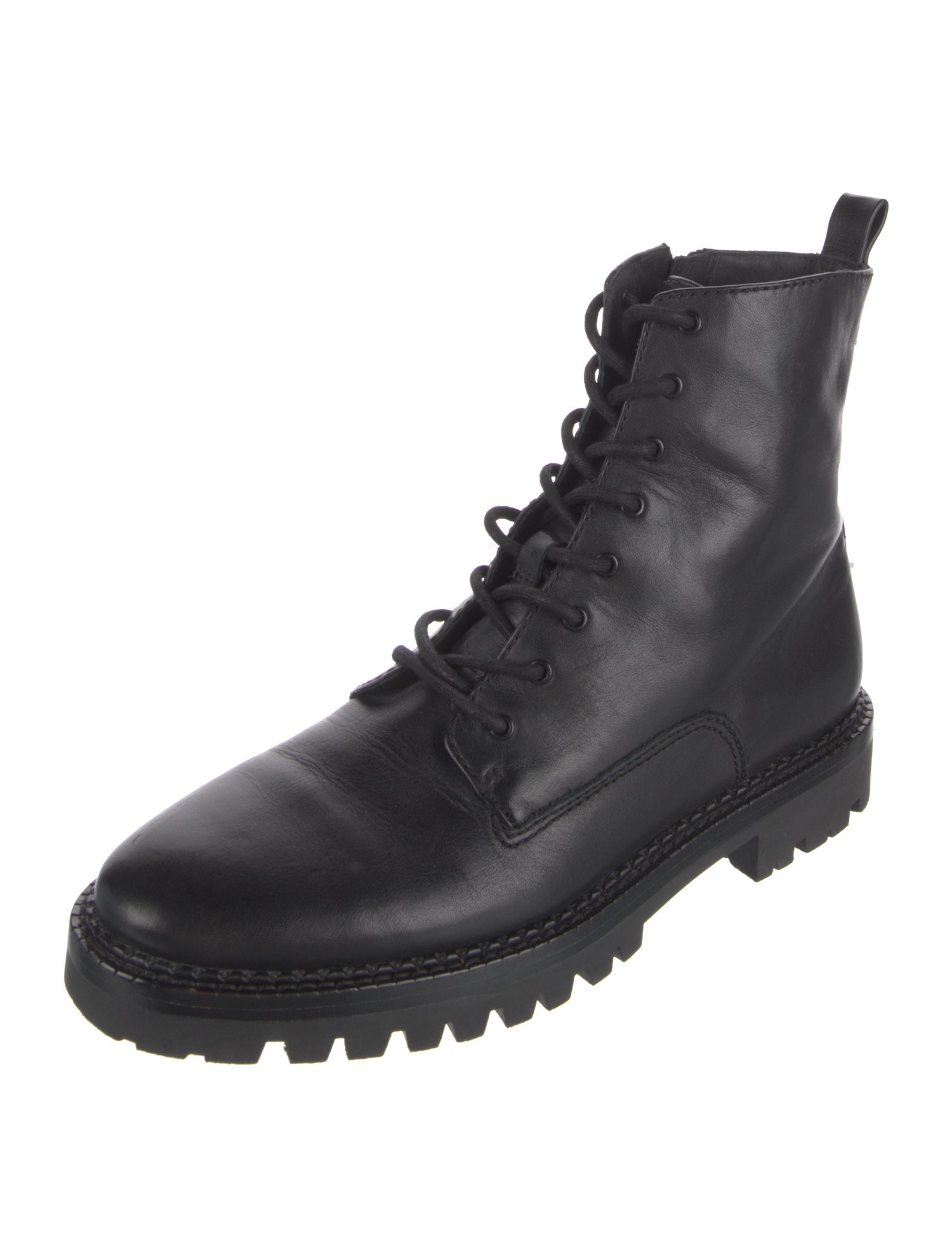 Vince Leather Combat Boots