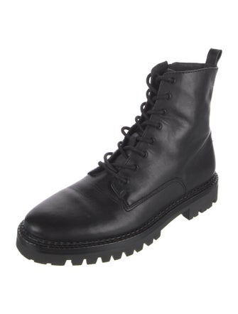 Vince Leather Combat Boots