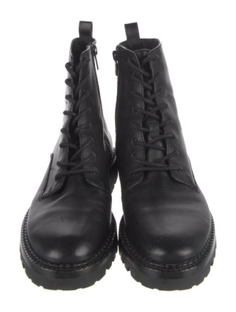 Vince Leather Combat Boots