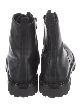 Vince Leather Combat Boots