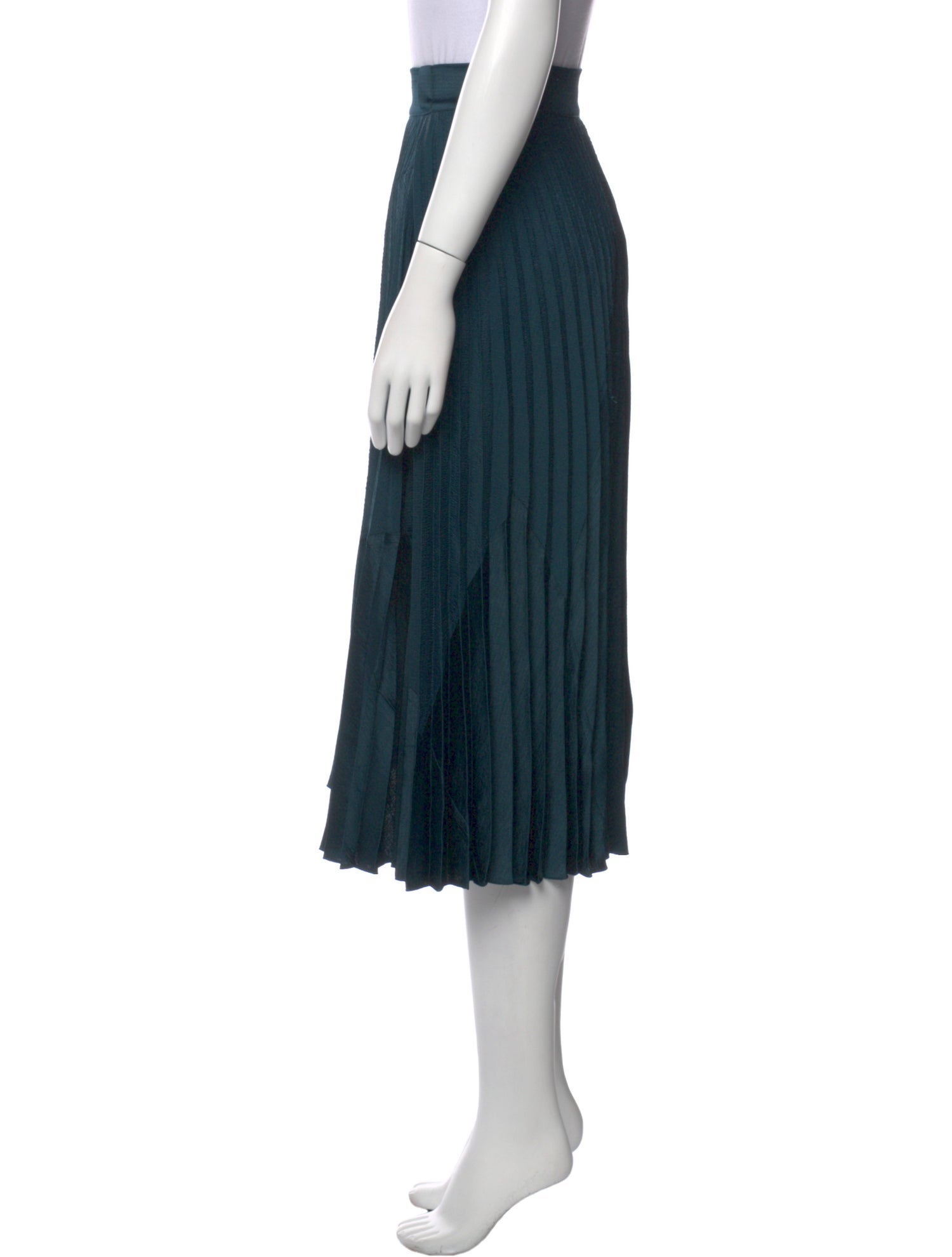 Vince Pleated Accents Knee-Length Skirt