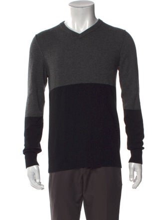 Vince Cashmere Colorblock Pattern Pullover