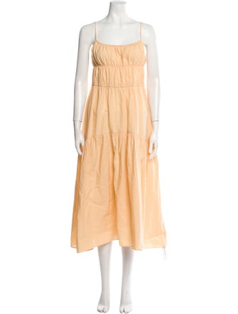 Vince Square Neckline Midi Length Dress