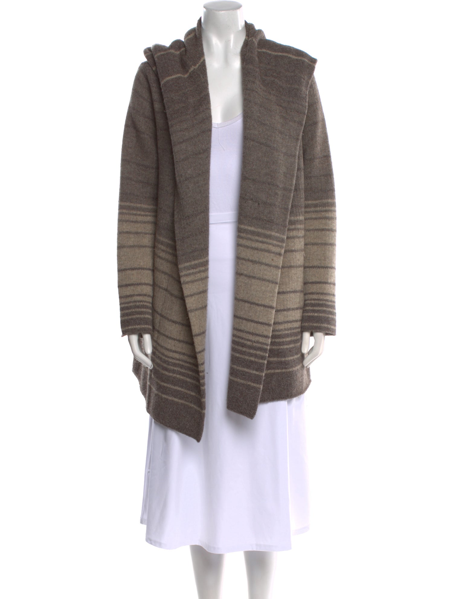 Vince Striped Open Front Sweater