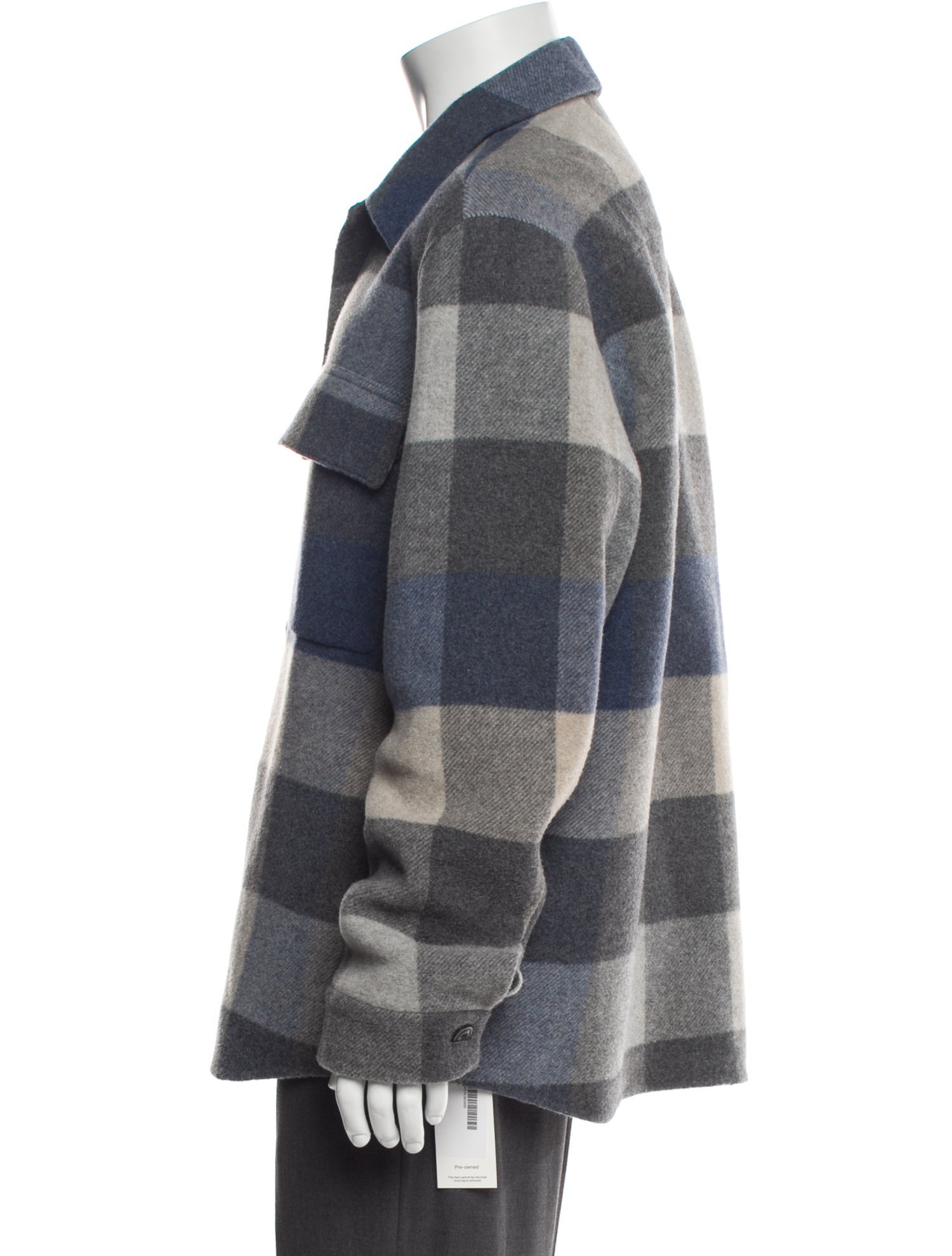 Vince Wool Plaid Print Jacket