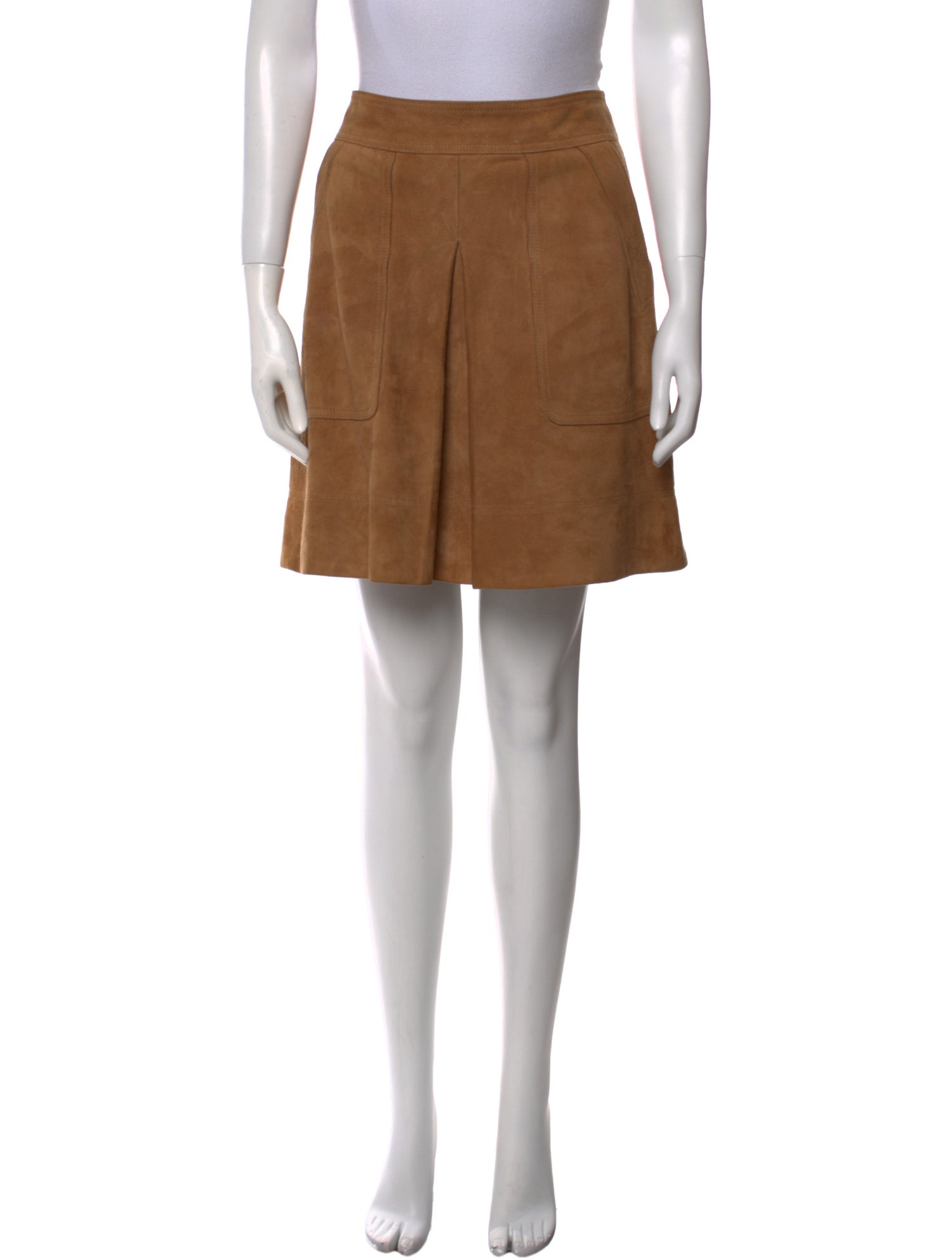 Vince Goat Leather Mini Skirt