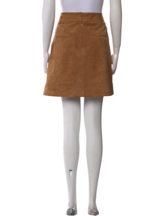 Vince Goat Leather Mini Skirt