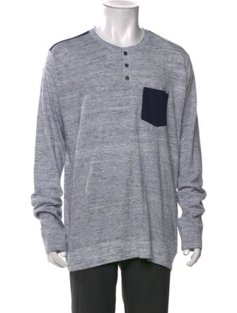 Vince Colorblock Pattern Long Sleeve Shirt