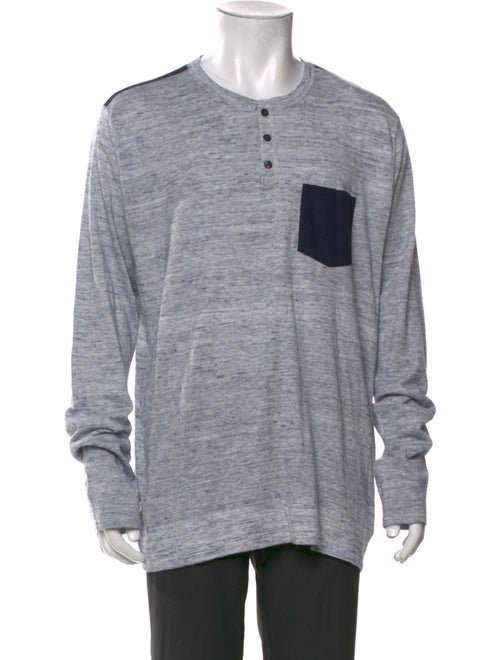 Vince Colorblock Pattern Long Sleeve Shirt