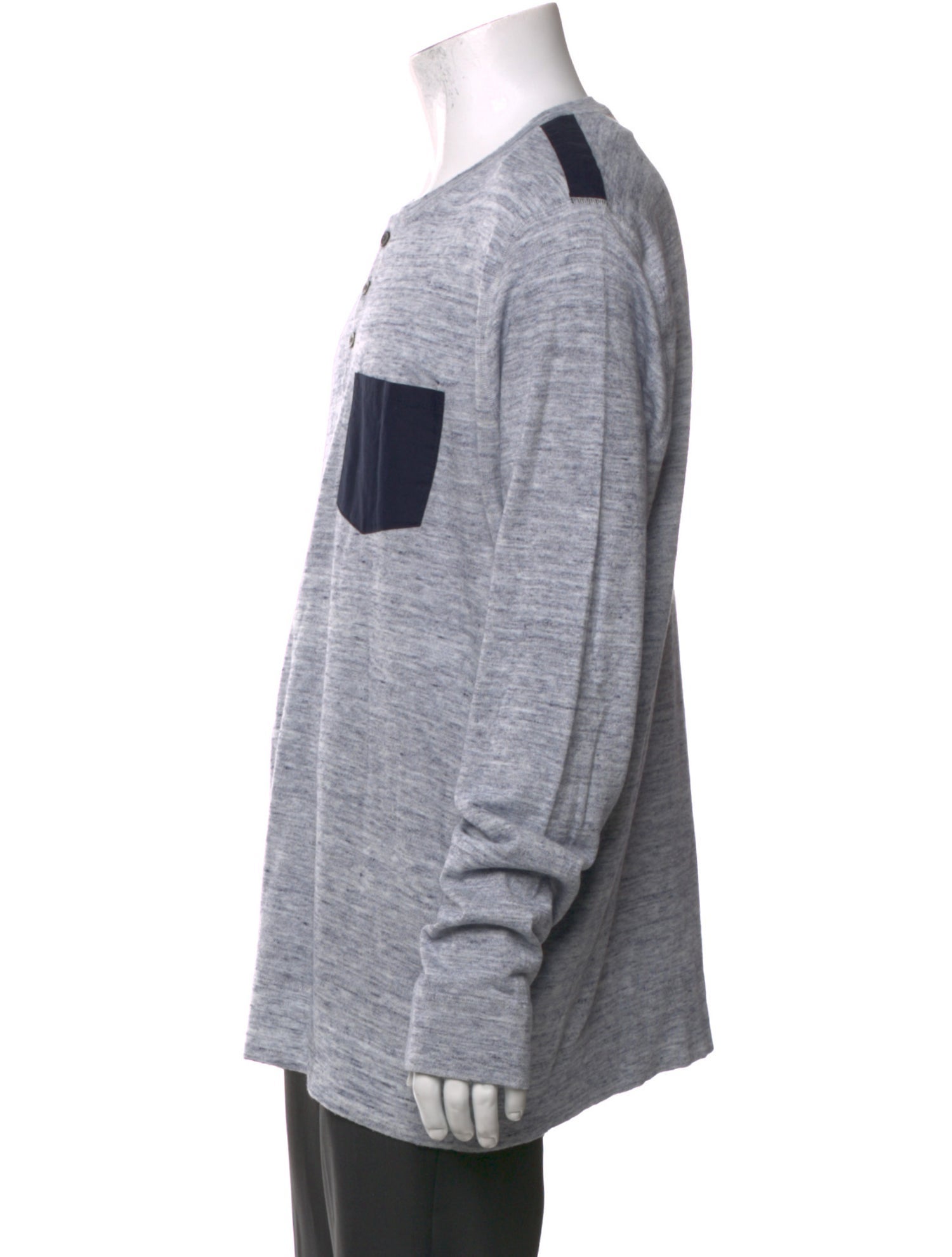 Vince Colorblock Pattern Long Sleeve Shirt