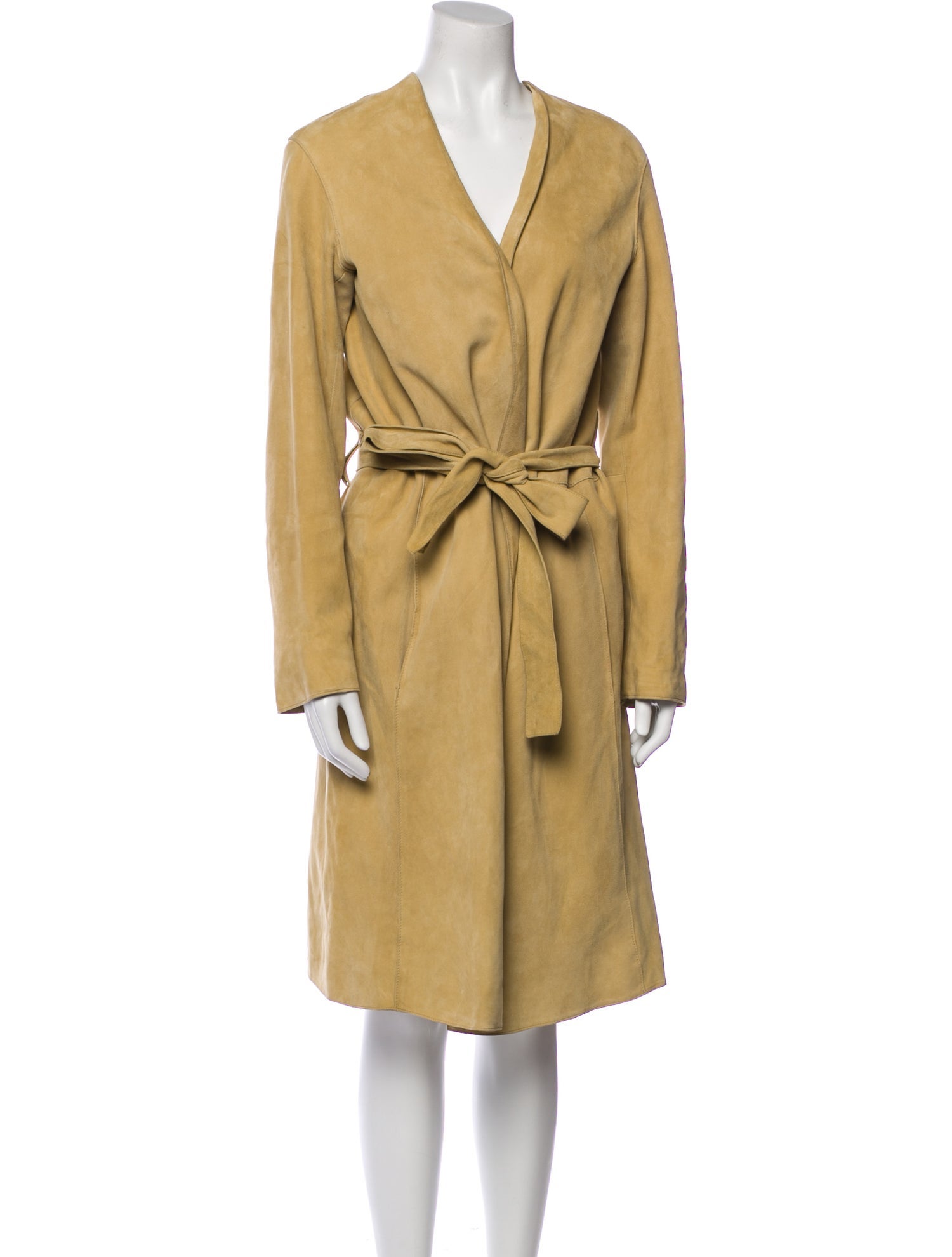 Vince Lamb Leather Trench Coat