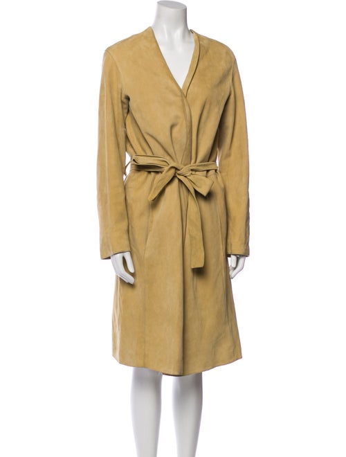 Vince Lamb Leather Trench Coat
