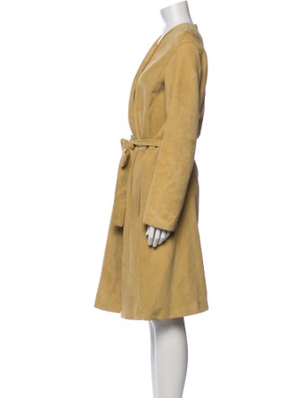 Vince Lamb Leather Trench Coat