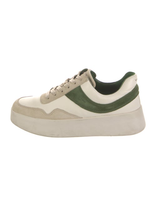 Vince Leather Colorblock Pattern Sneakers