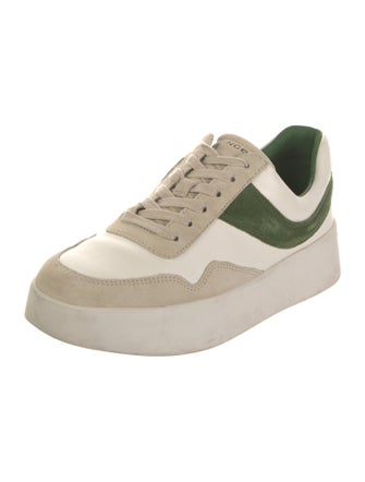 Vince Leather Colorblock Pattern Sneakers