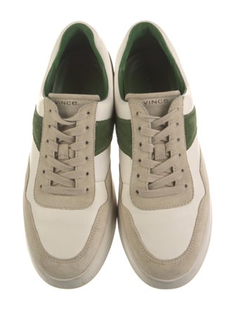 Vince Leather Colorblock Pattern Sneakers