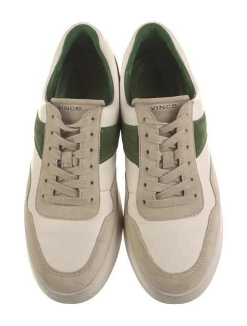 Vince Leather Colorblock Pattern Sneakers