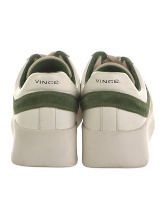 Vince Leather Colorblock Pattern Sneakers